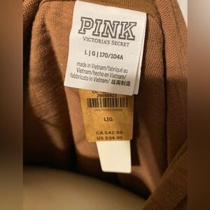 Victoria’s Secret pink brown zipper jacket